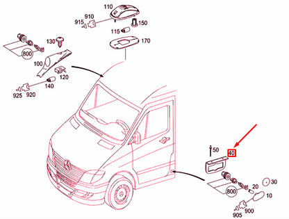 NEW MERCEDES-BENZ SPRINTER 906 SIDE LAMP BRACKET A9066020000 ORIGINAL