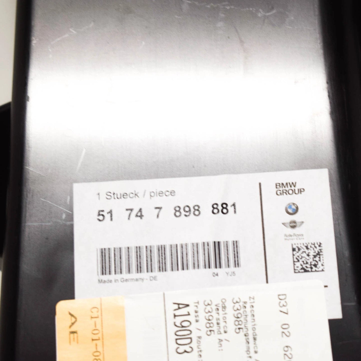 NEW BMW 7 F01 FRONT LEFT BRAKE AIR DUCT 51747898881 7898881 2015 ORIGINAL