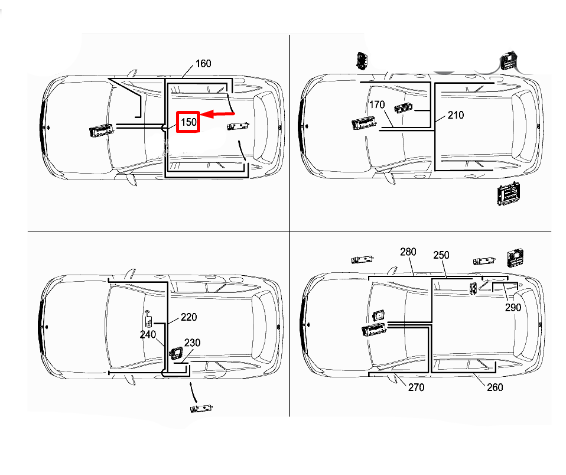 new mercedes-benz e t-model s213 antenna cable harness a2135400007 original