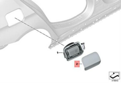 new bmw 5 g30 fuel filler tank fill-in flap 51917387934 7387934 original
