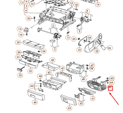 NEW AUDI A4 B7 FRONT LEFT UNDER SEAT STOWAGE COMPARTMENT 8J08826214PK