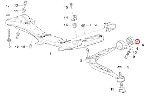 NEW BMW Z3 E36 CONTROL ARM BUSH KIT 31129064875 ORIGINAL