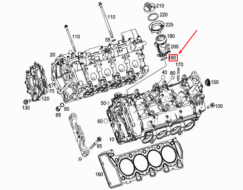 new mercedes-benz e w213 engine oil filler neck molded seal a1770180700 original