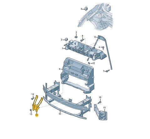 NEW VOLKSWAGEN ID.4 E21 FRONT RIGHT SUPPORT LOCK CARRIER 11A805764F