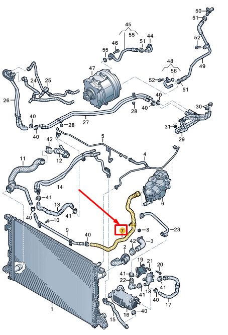 new audi a8 d5 coolant hose with quick release coupling 4n0122109aa original