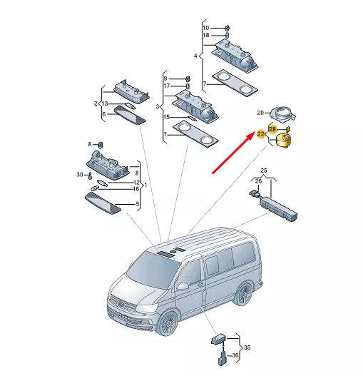 NEW VW TRANSPORTER VI T6 POTENTIOMETER 7L6959613A2EN EGNUINE