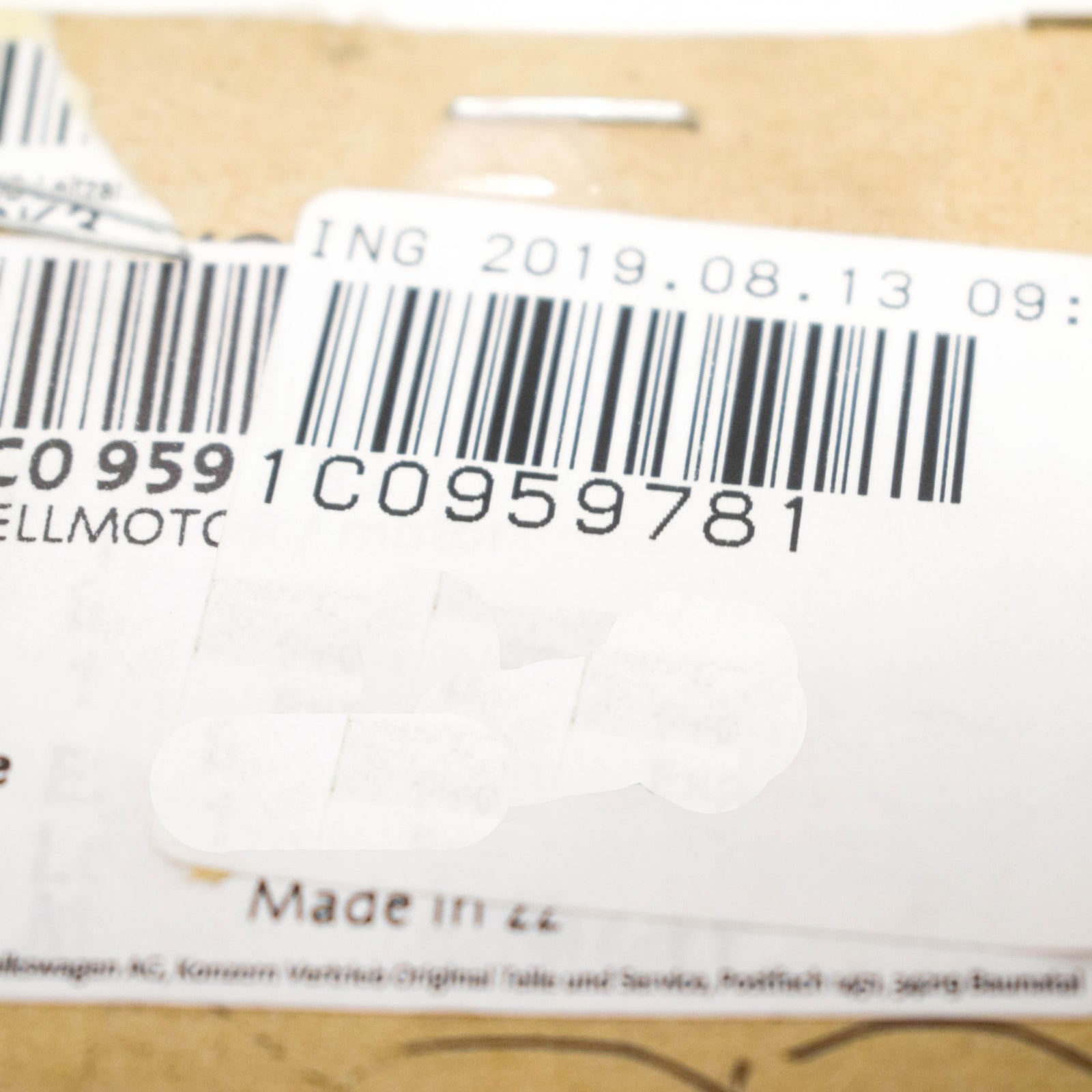 NEW VW BEETLE 9C REAR LID TRUNK LOCK ACTUATOR 1C0959781 ORIGINAL