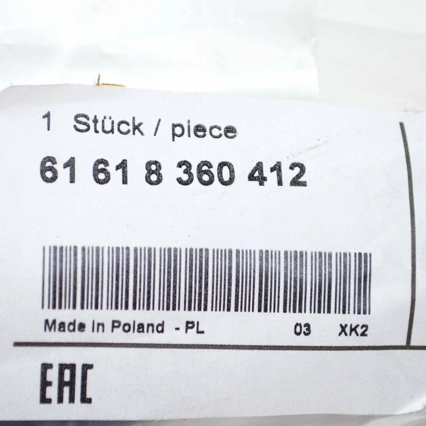 NEW BMW 3 E36 FRONT RIGHT WINDSHIELD WIPER ARM 61618360412 8360412 LHD ORIGINAL