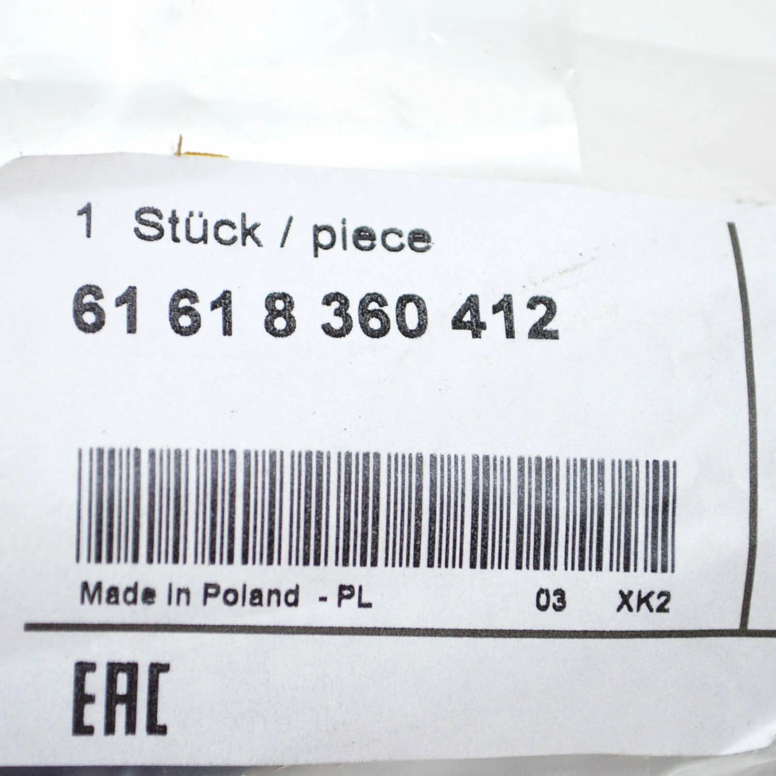 NEW BMW 3 E36 FRONT RIGHT WINDSHIELD WIPER ARM 61618360412 8360412 LHD ORIGINAL