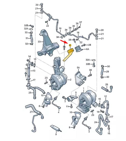 NEW VW TOUAREG 7P MK2 RIGHT EXHAUST GAS TURBOCHARGER BRACKET 057145196AK