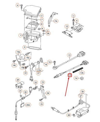 NEW AUDI A4 B7 FRONT OF CATALYST LAMBDA PROBE REPAIR SET 1K0998262D ORIGINAL