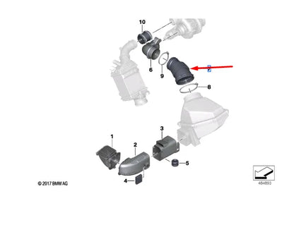 NEW BMW M5 F90 AIR DUCT ZYL. 5-8 7852384 13717852384 ORIGINAL