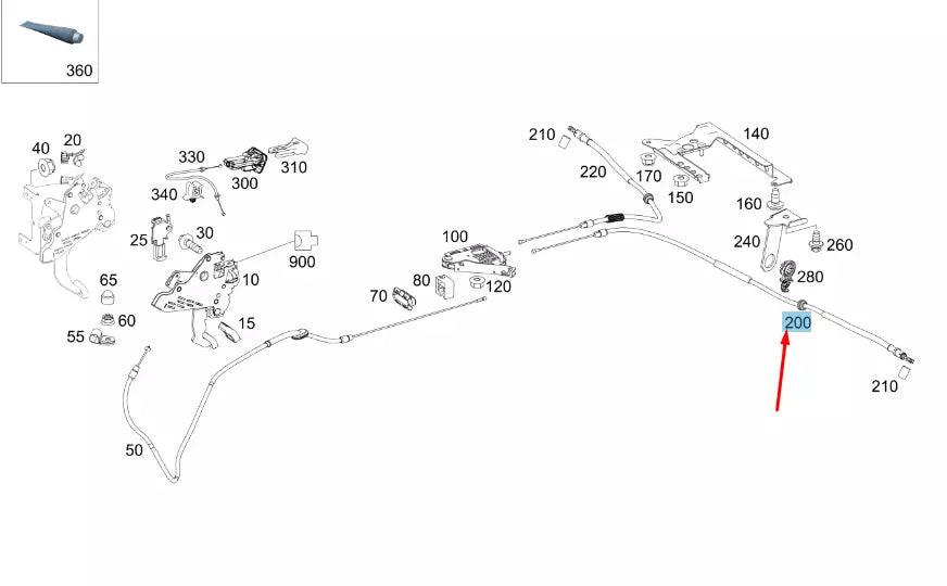 NEW MERCEDES-BENZ VITO W447 PARKING LEFT BRAKE CABLE A4474200685 ORIGINAL