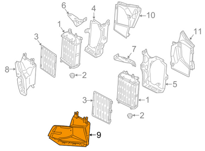 NEW AUDI TT RS 8S FV FRONT LEFT OUTER RADIATOR AIR DUCT 8S0121673B ORIGINAL