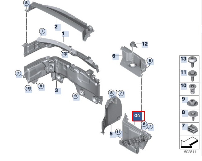 new bmw x1 f48 battery tray holder 51717419826 7419826 original