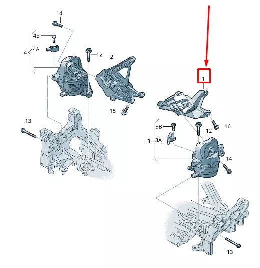 NEW AUDI A8 4N LEFT ENGINE SUPPORT 4M0199307BE