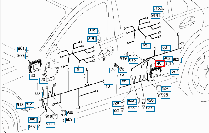 NEW MERCEDES BENZ S W221 REAR DOOR CONTROL UNIT A2219006604 ORIGINAL
