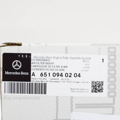 NEW MERCEDES BENZ A W176 AIR FILTER ELEMENT A6510940204 ORIGINAL
