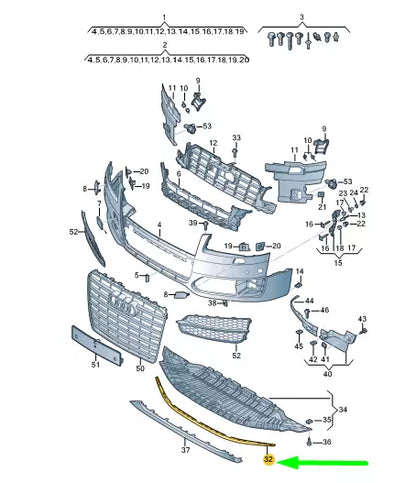 NEW AUDI A8 4H FRONT LOWER BUMPER SPOILER 4H0807110E ORIGINAL