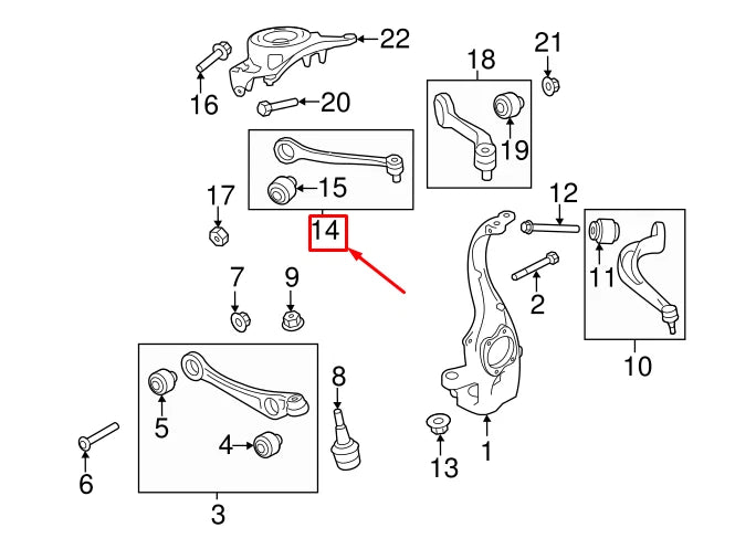 NEW AUDI Q5 8R FRONT LEFT UPPER STRAIGHT CONTROL ARM 8K0407505N ORIGINAL
