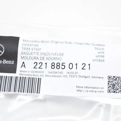 NEW MB S-CLASS W221 FRONT BUMPER LEFT LOWER CHROME TRIM A2218850121 ORIGINAL