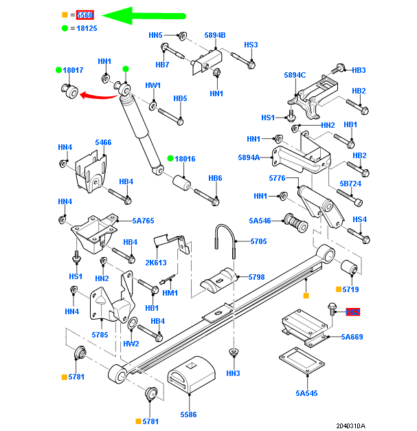 new ford transit mk3 rear leaf spring 1721797 6c11-5560-re original