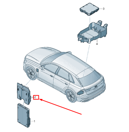 NEW VW TOUAREG CR ONBOARD SUPPLY CONTROL UNIT SUPPORT 4M0907286 ORIGINAL