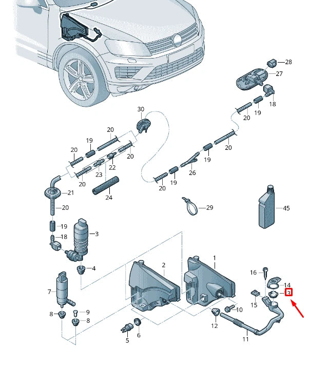 NEW VW TOUAREG 7P MK2 WATER FILLER NECK STRAINER 7L0955485B