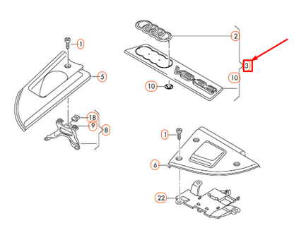 NEW AUDI A3 8P ENGINE INTAKE MANIFOLD COVER 022103925BC ORIGINAL