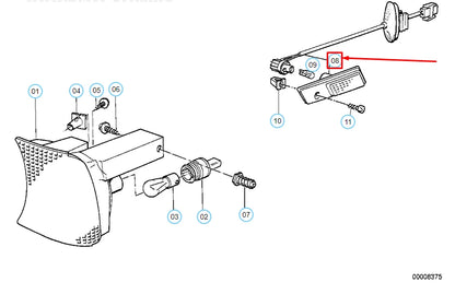 NEW BMW 7 E32 LEFT SIDE ADDITIONAL TURN CORNER LIGHT LAMP 63131378009 ORIGINAL