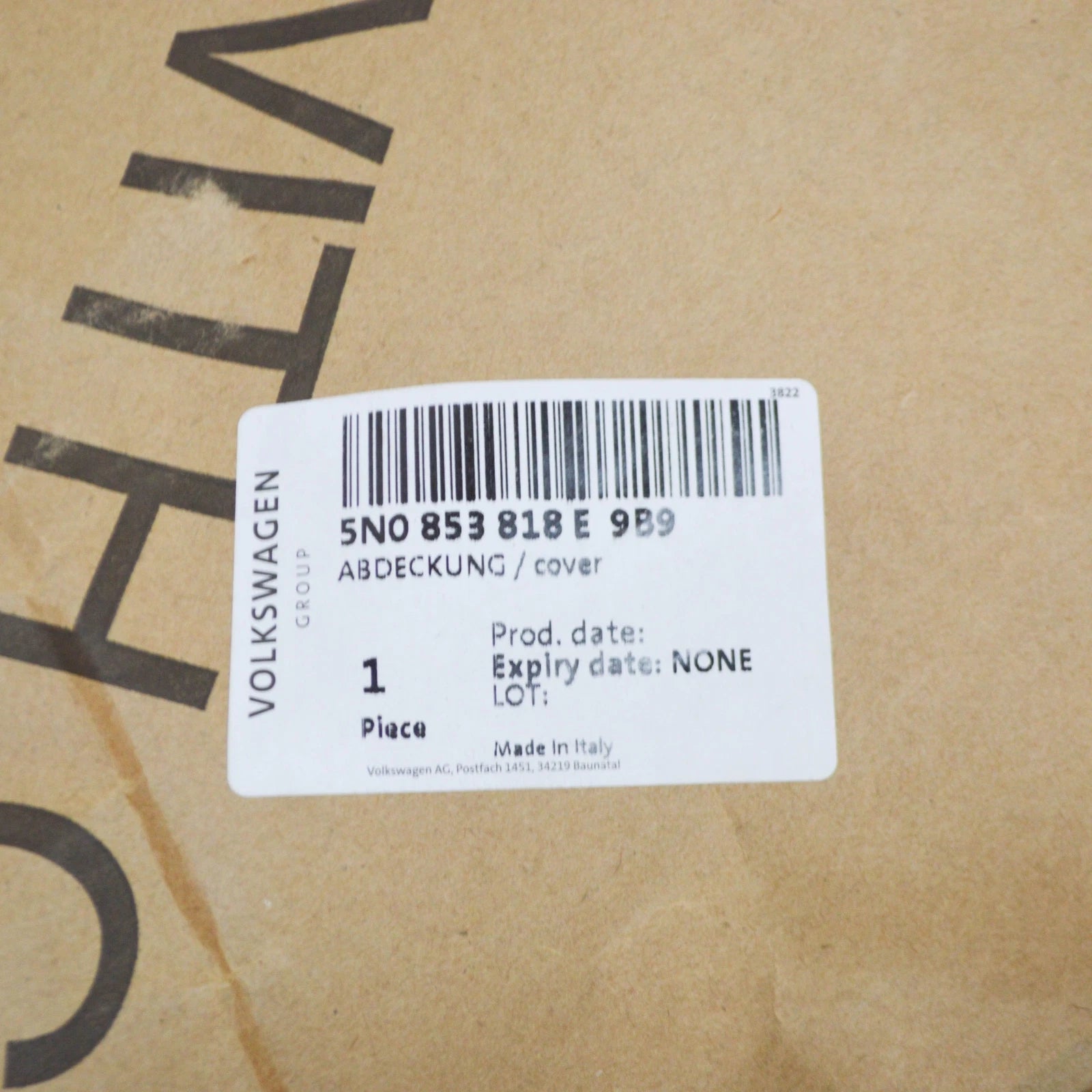 NEW VW TIGUAN MK1 FRONT RIGHT FENDER MOLDING R-LINE 5N0853818E9B9 ORIGINAL