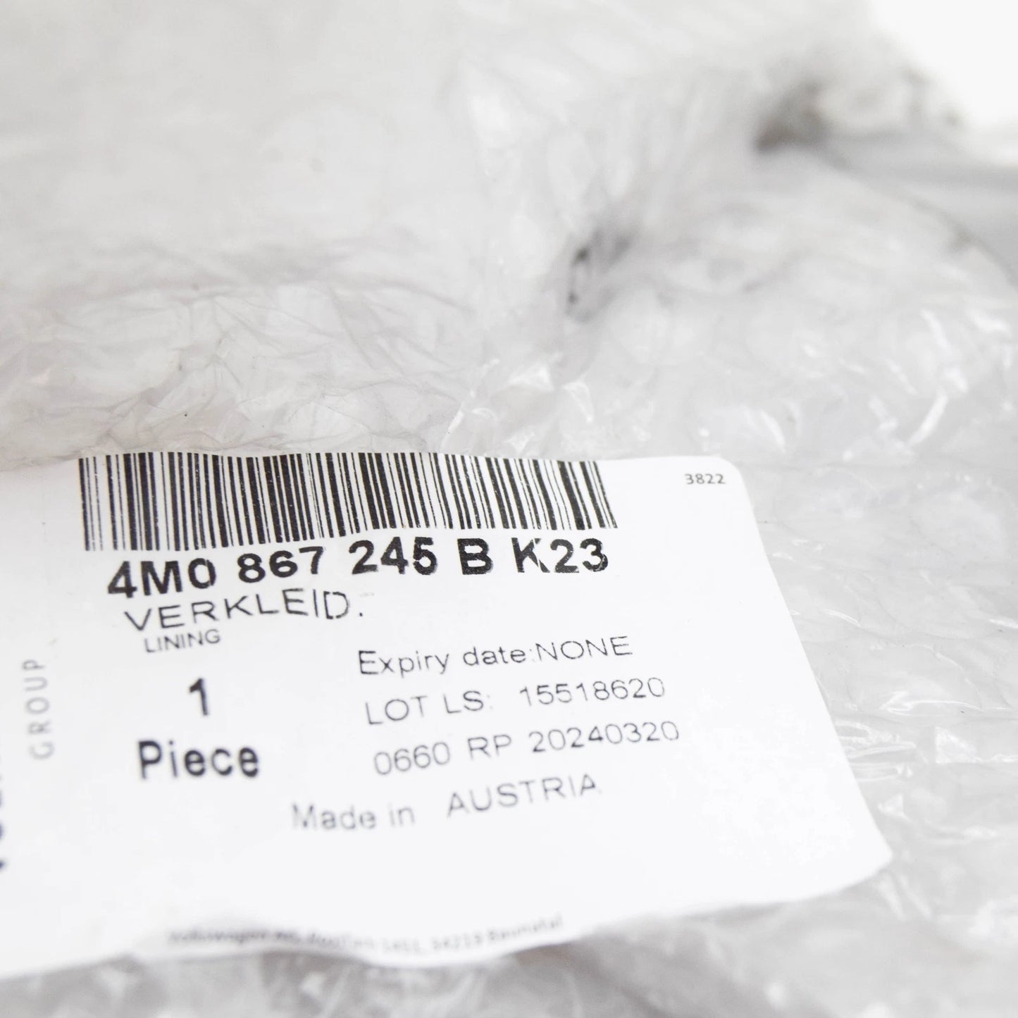 NEW AUDI Q7 4M REAR LEFT D-PILLAR TRIM 4M0867245BK23 ORIGINAL