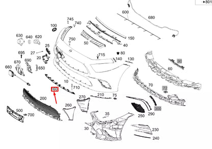 NEW MB CLS C257 FRONT BUMPER LOWER CENTER TRIM MOLDING A2578850302