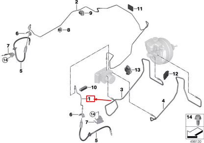 NEW BMW 3 G20 FRONT BRAKE PIPE 34306876713 ORIGINAL