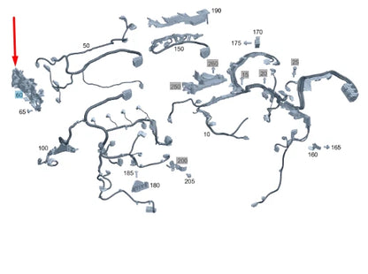 NEW MERCEDES-BENZ A W177 ENGINE CABLE HARNESS DUCT A6541599500 ORIGINAL