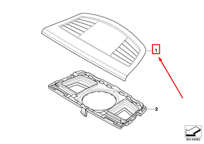 NEW BMW 3 E90 OUTFLOW CNETER GRILLE COVER 64227130751 7130751 ORIGINAL