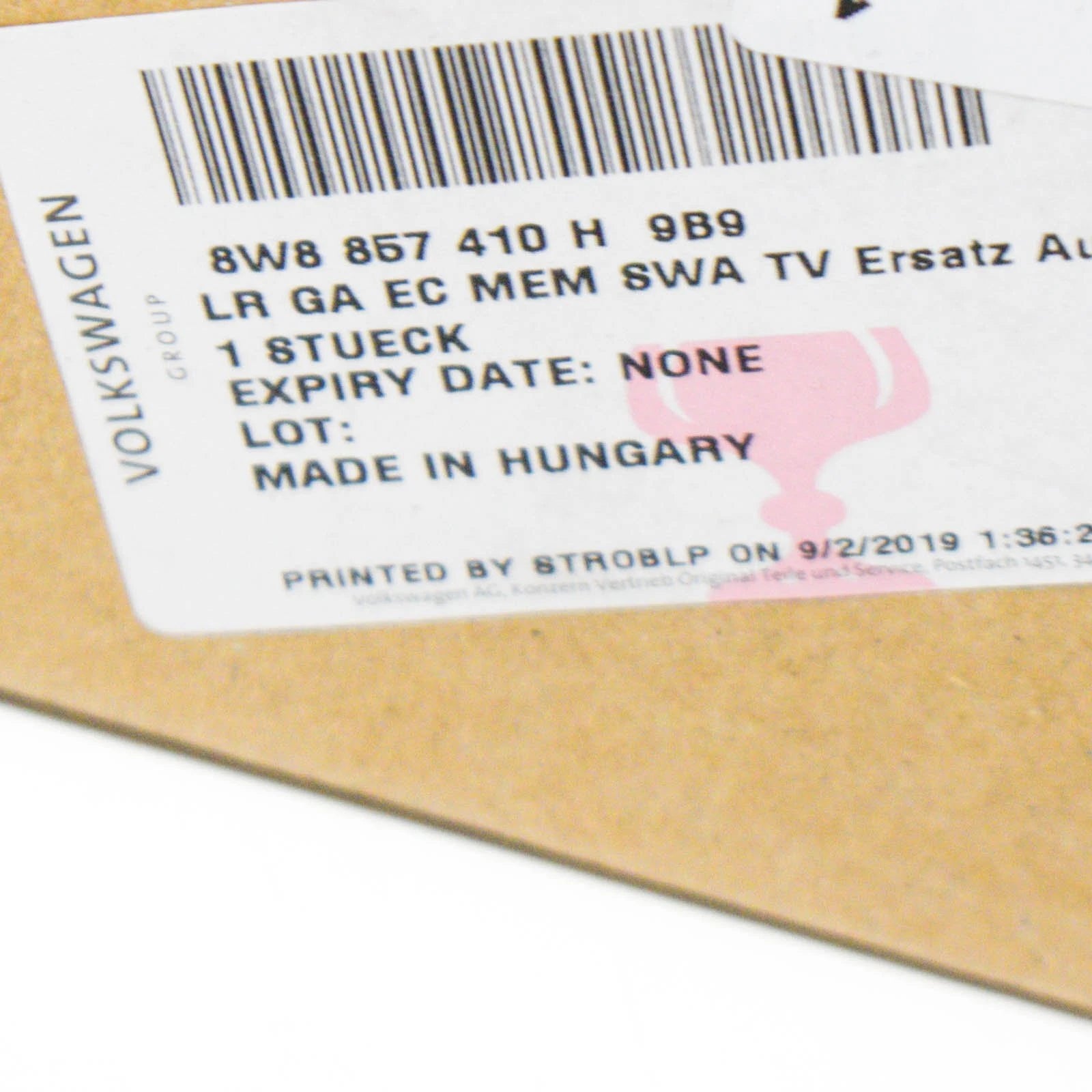 NEW AUDI A5 SPORTBACK 8W6 FRONT RIGHT DOOR MIRROR OUTSIDE 8W8857410H9B9 ORIGINAL