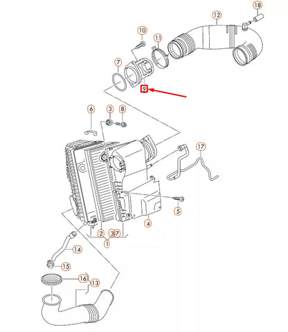 NEW AUDI Q7 4L AIR MASS METER 03H906461 ORIGINAL