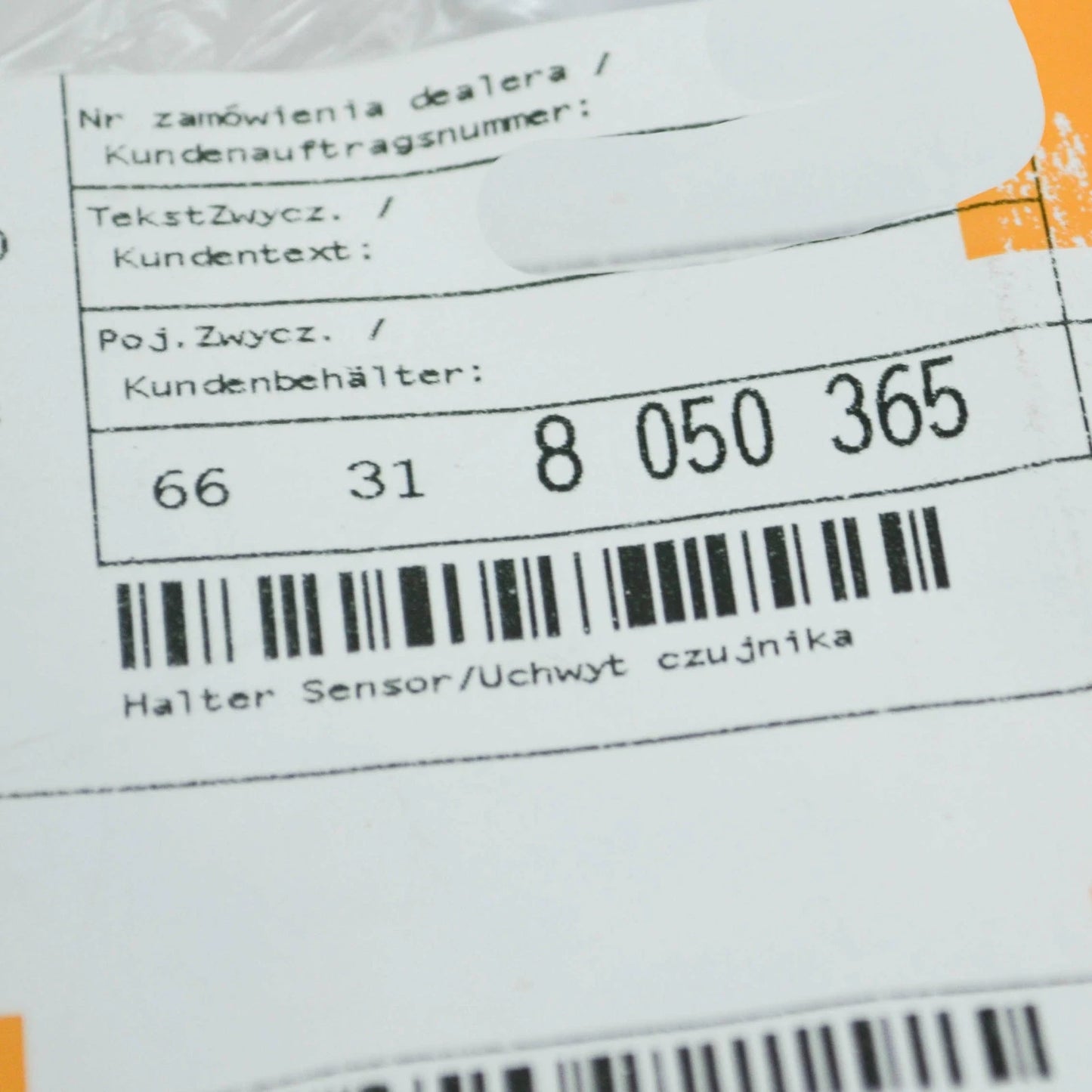 NEW BMW 6 CABRIO F12 ACC SENSOR BRACKET 66318050365 ORIGINAL