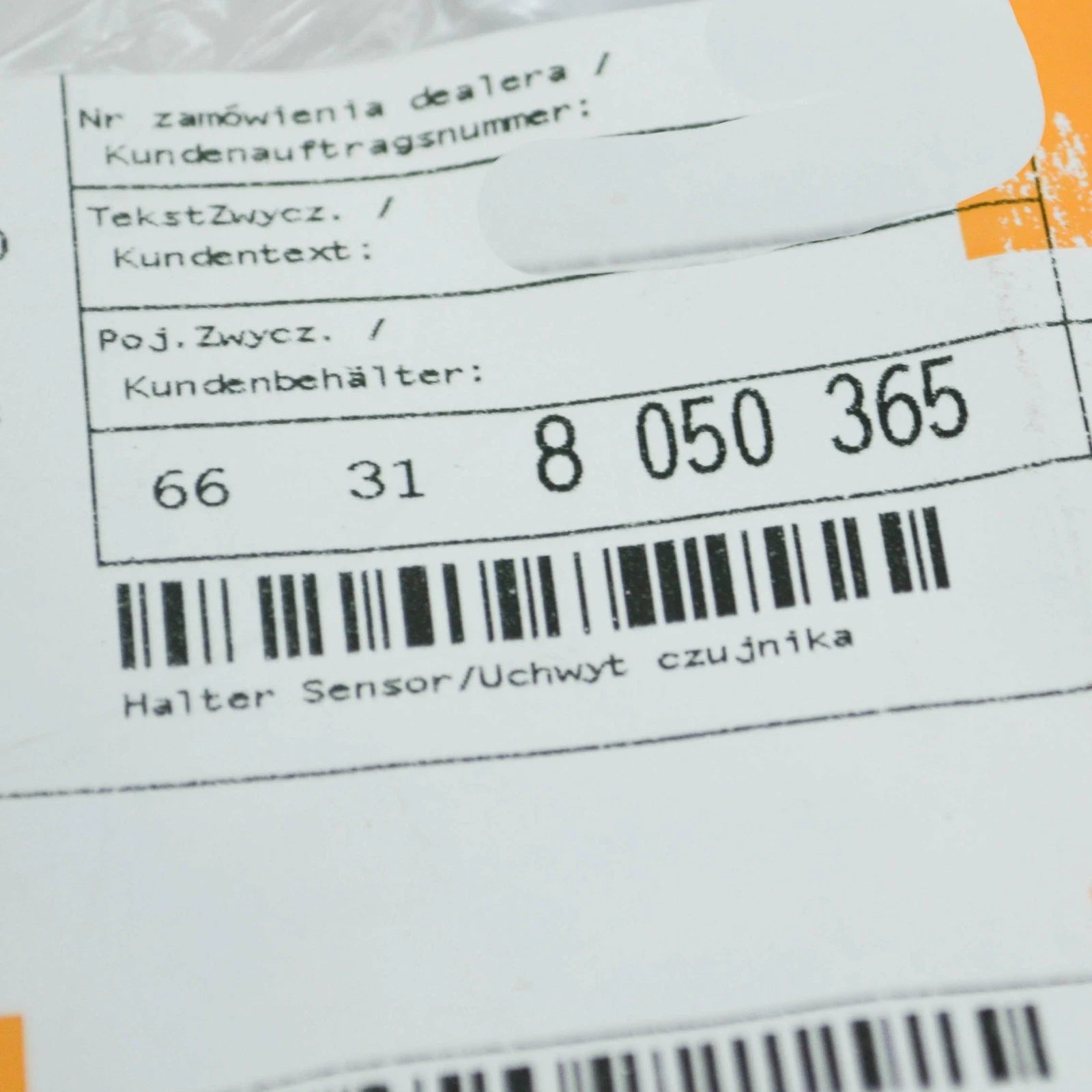 NEW BMW 6 CABRIO F12 ACC SENSOR BRACKET 66318050365 ORIGINAL