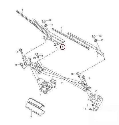 AUDI Q7 FRONT PASSENGER SIDE WINDOW WIPER ARM RHD 4L2955407B NEW