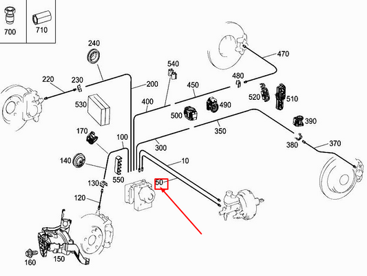 new mercedes-benz a w177 brake line a2474203000 original