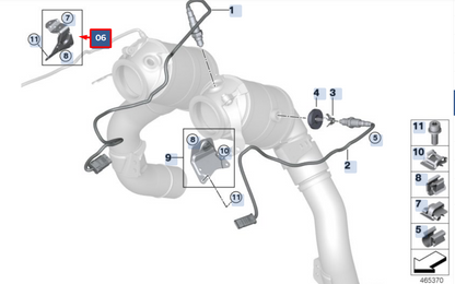 new bmw 5 g30 oxygen sensior bracket holder 11787934522 original