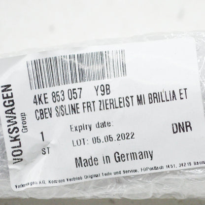 NEW AUDI E-TRON SPORTBACK FRONT BUMPER CENTER MOLDING TRIM 4KE853057Y9B