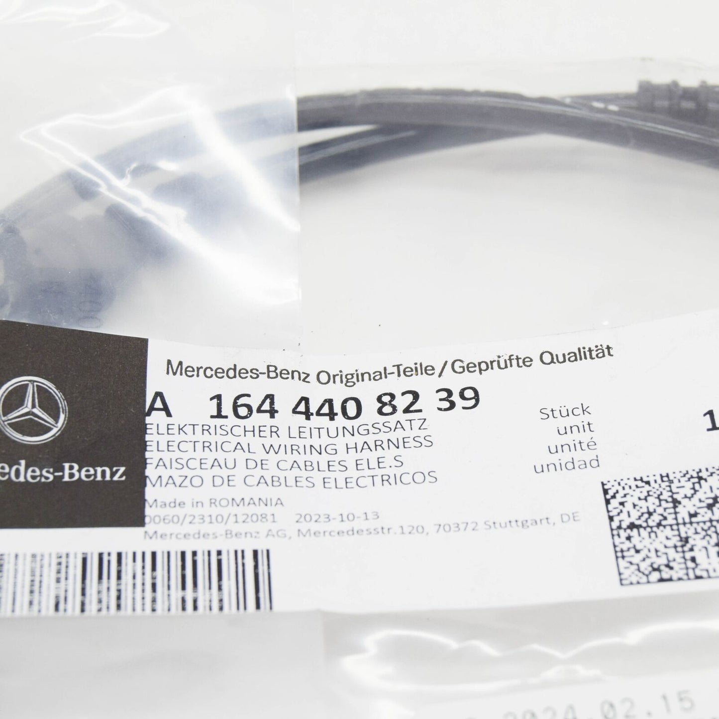 NEW MB ML W164 FRONT BRAKE WEAR INDICATOR WIRING HARNESS A1644408239 ORIGINAL