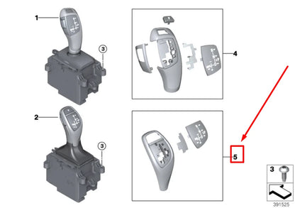 NEW BMW X6 F16 GEAR SELECTOR SWITCH COVER REPAIR KIT 61319346827 9346827