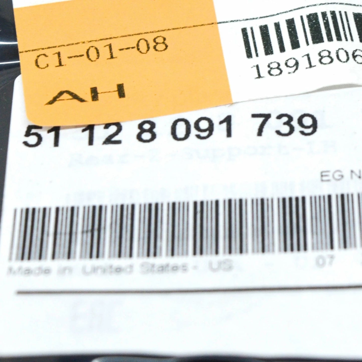 NEW BMW X7 G07 M REAR BUMPER LEFT SUPPORT COVER TRIM 51128091739 ORIGINAL