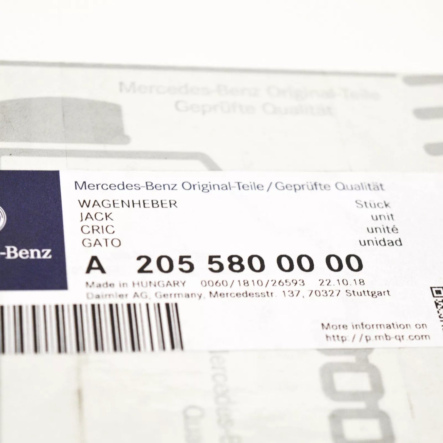 NEW MERCEDES-BENZ C W205 LIFT JACK A2055800000 ORIGINAL