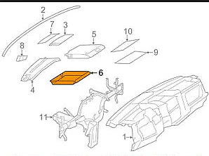 NEW MB SPRINTER W906 FRONT DASHBOARD STORAGE BOX TRAY A90668000919B27 ORIGINAL