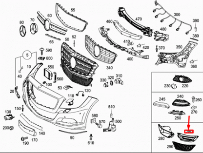 NEW MERCEDES-BENZ CLS C218 AMG FRONT BUMPER LEFT COVER A2188851123 ORIGINAL